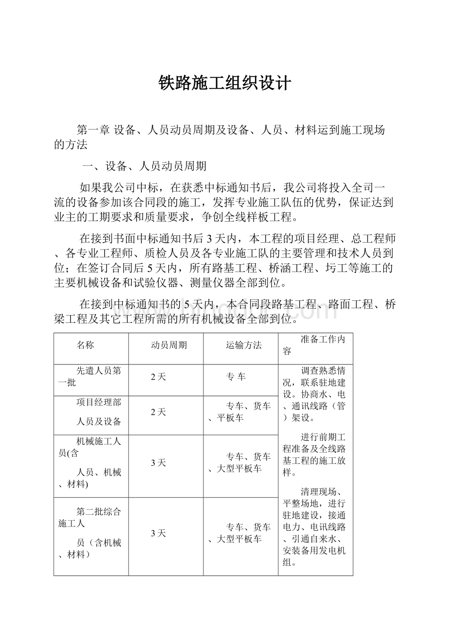 铁路施工组织设计文档格式.docx