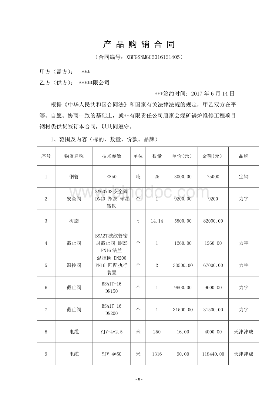 锅炉维修工程材料合同Word文档下载推荐.doc