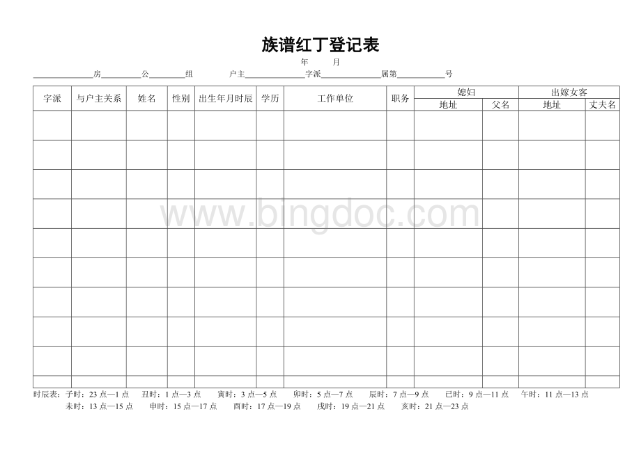 族谱红丁登记表.doc_第1页