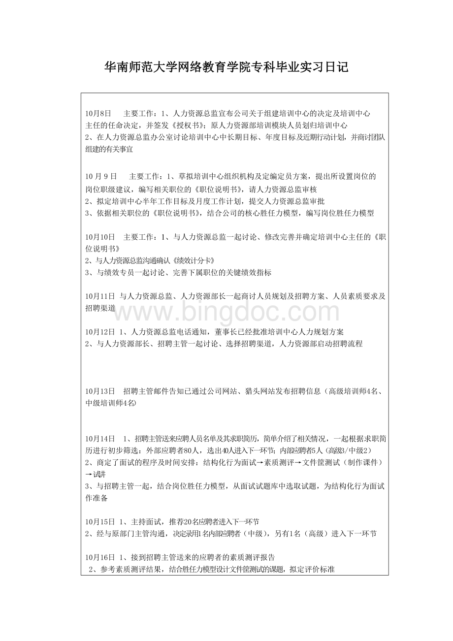 专科毕业实习日记Word文档下载推荐.doc