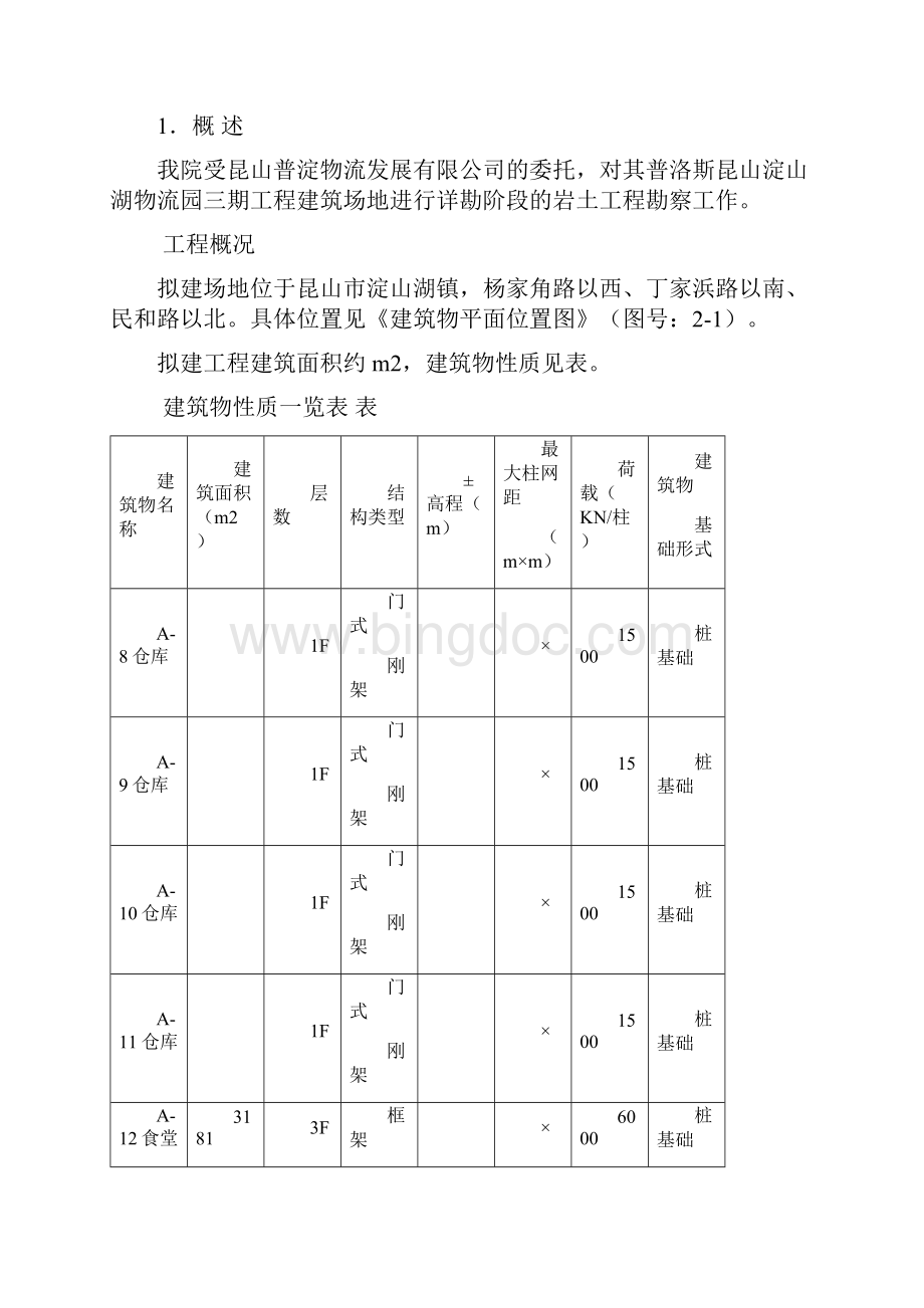 苏州普洛斯昆山淀山湖物流园三期工程工程勘察文字报文档格式.docx_第3页