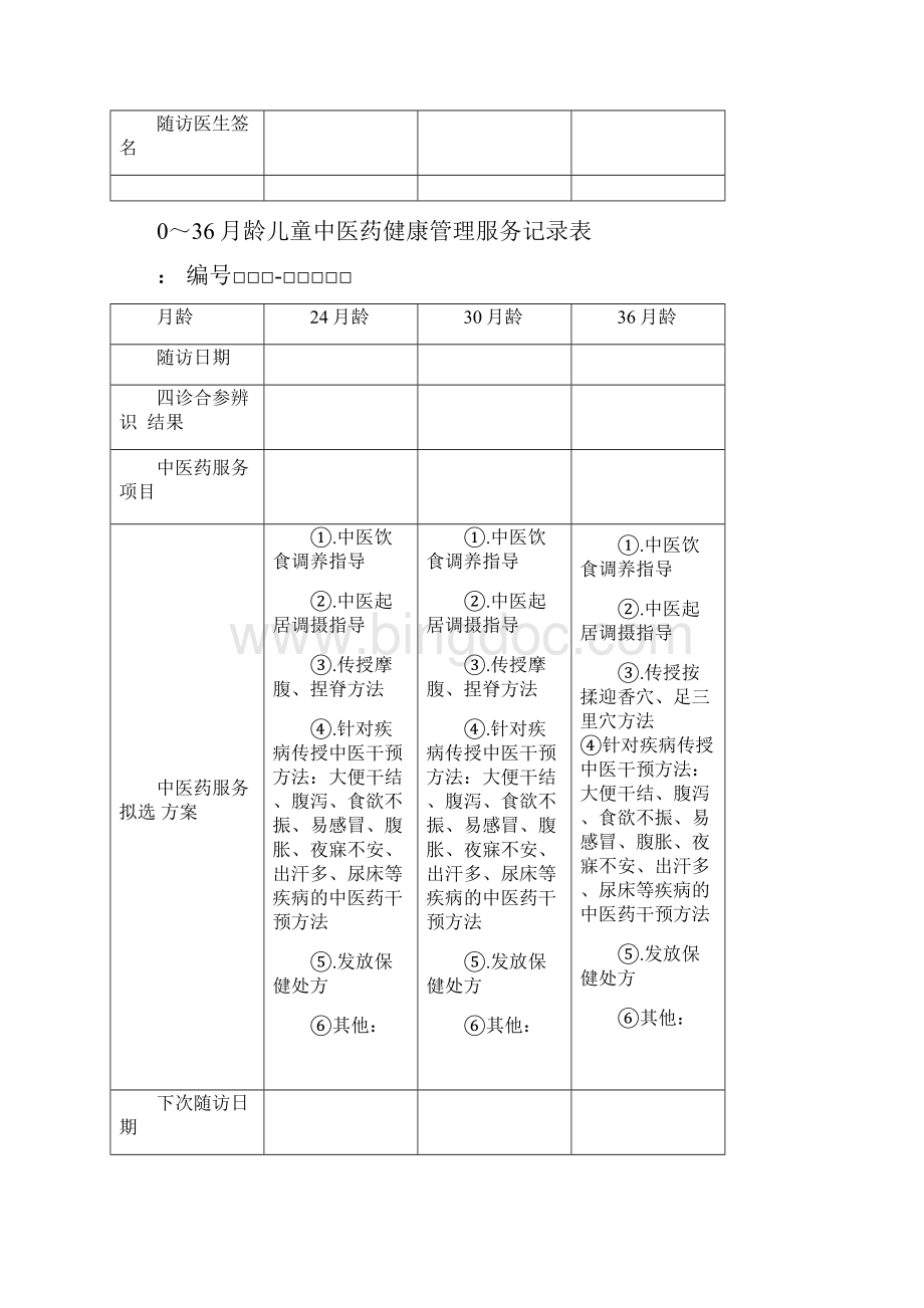 中医药健康管理服务记录表.docx_第2页