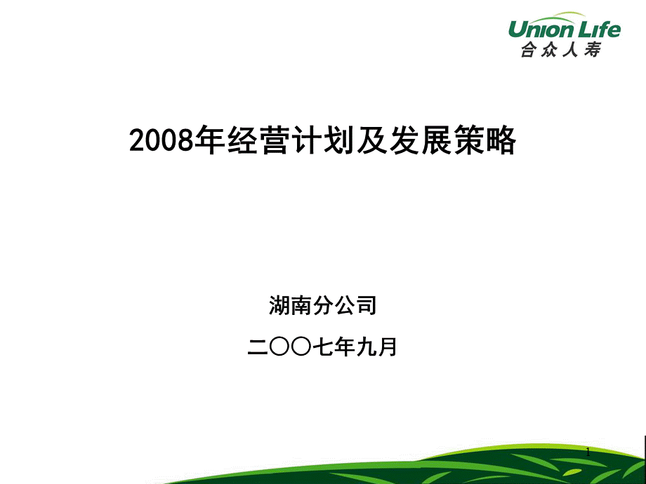 湖南经营计划及发展策略.ppt