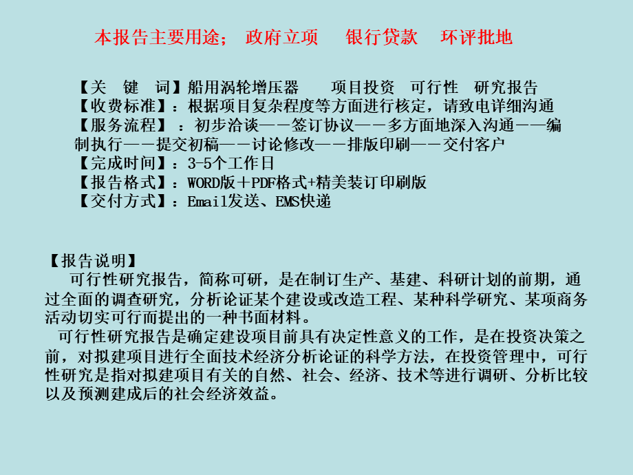 船用涡轮增压器项目可行性研究报告PPT推荐.ppt_第2页