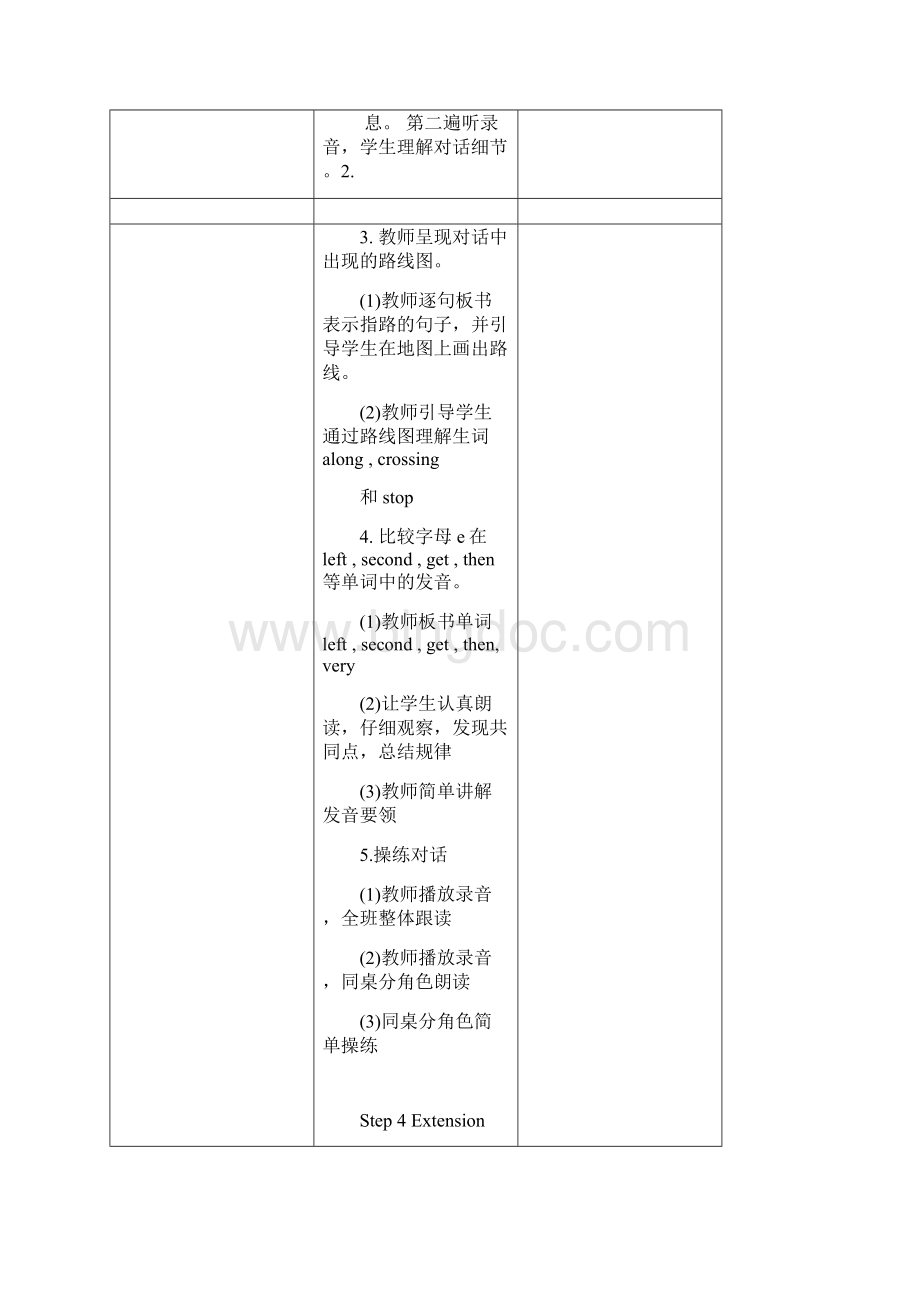 湘少版五年级下册英语教案unit 8Can you show me the way to the Xinhua Hotel文档格式.docx_第3页