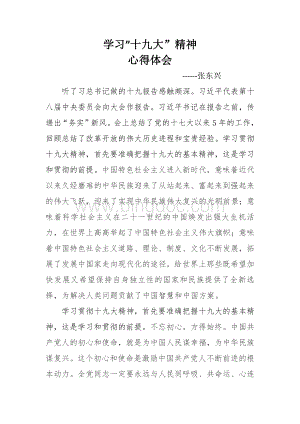 学习十九大心得体会1Word文件下载.docx