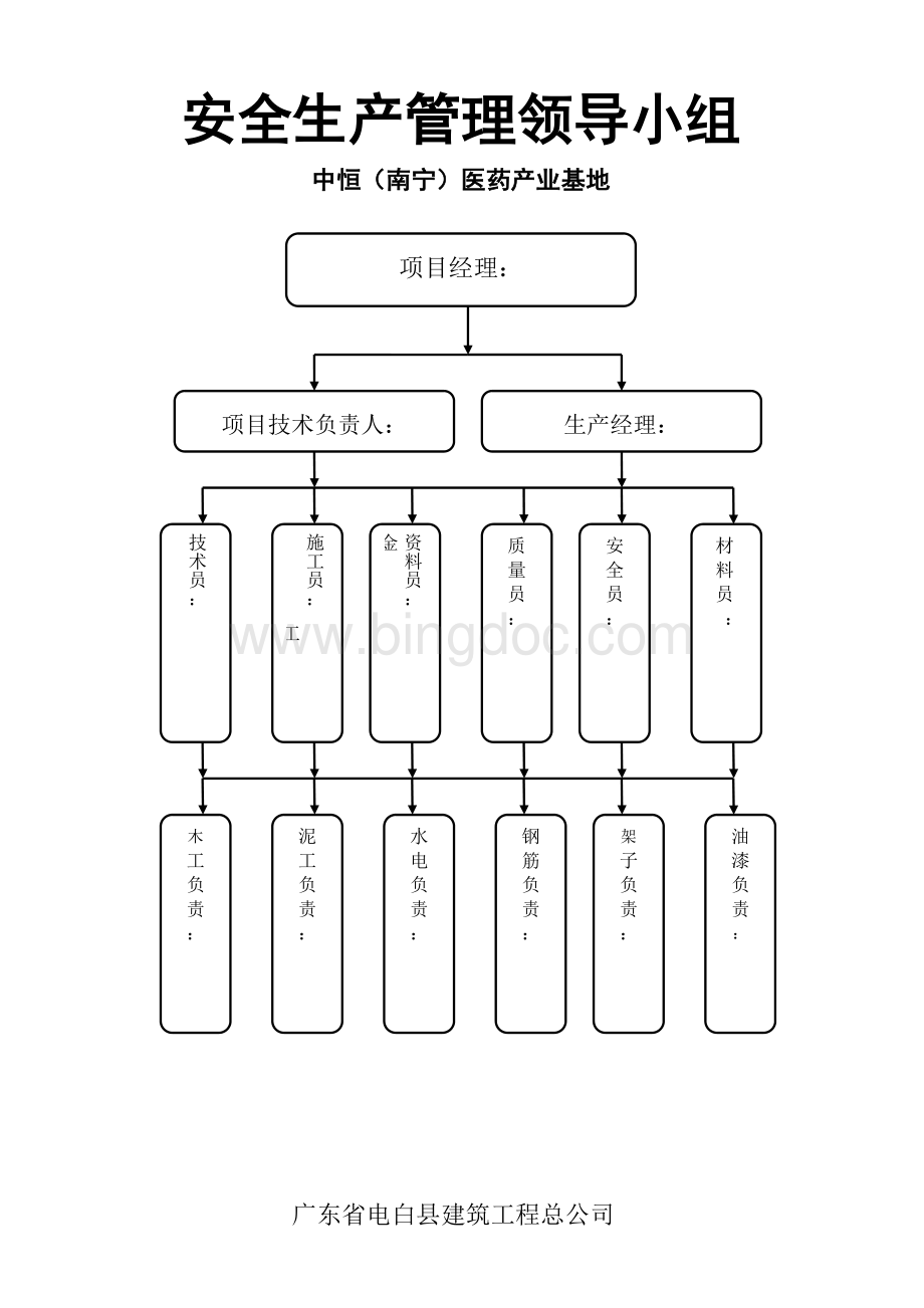 项目管理人员架构表(中恒).doc_第1页