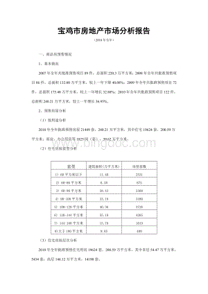 宝鸡市房地产市场分析报告.doc