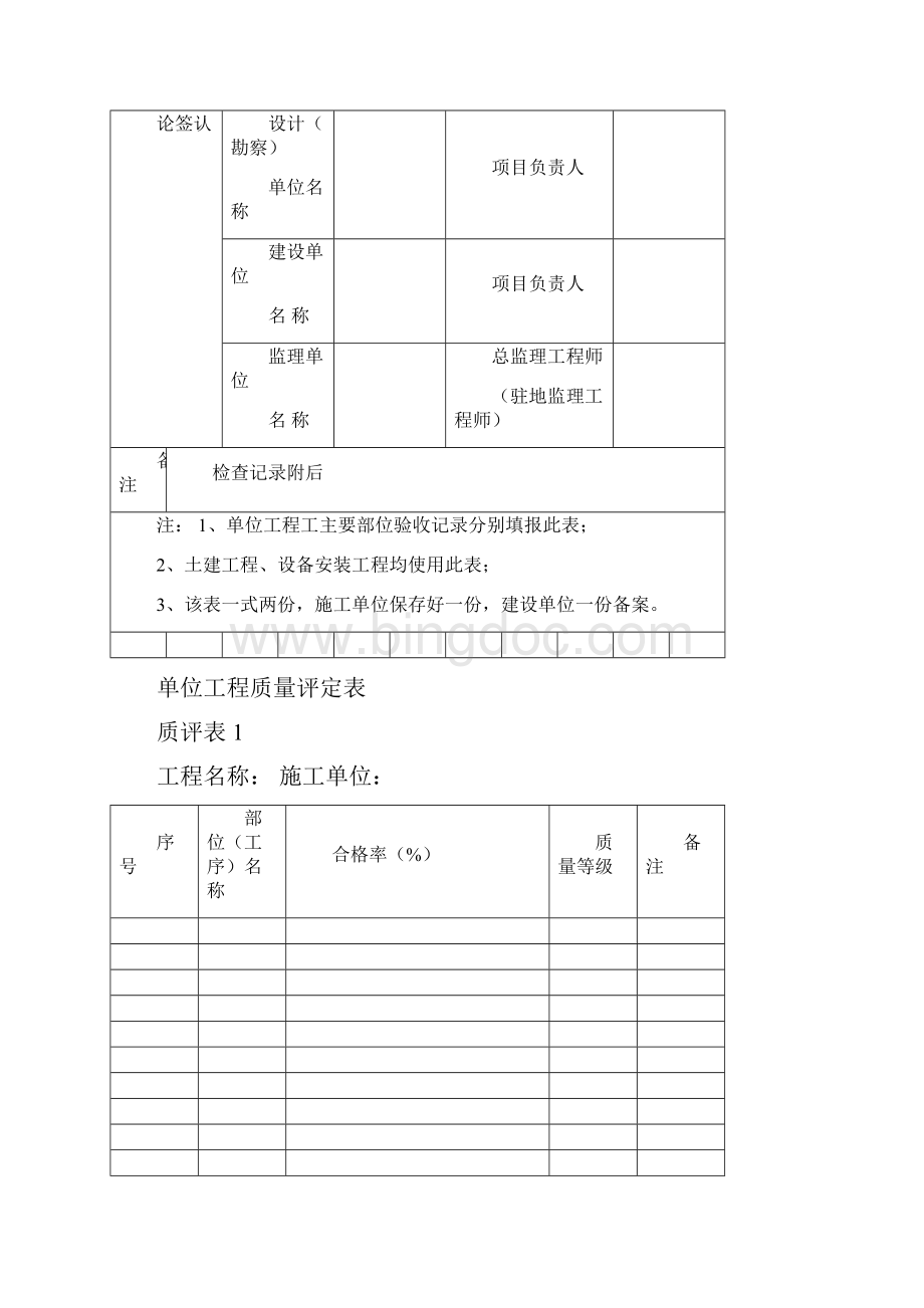 工程质量竣工验收记录表Word文件下载.docx_第3页