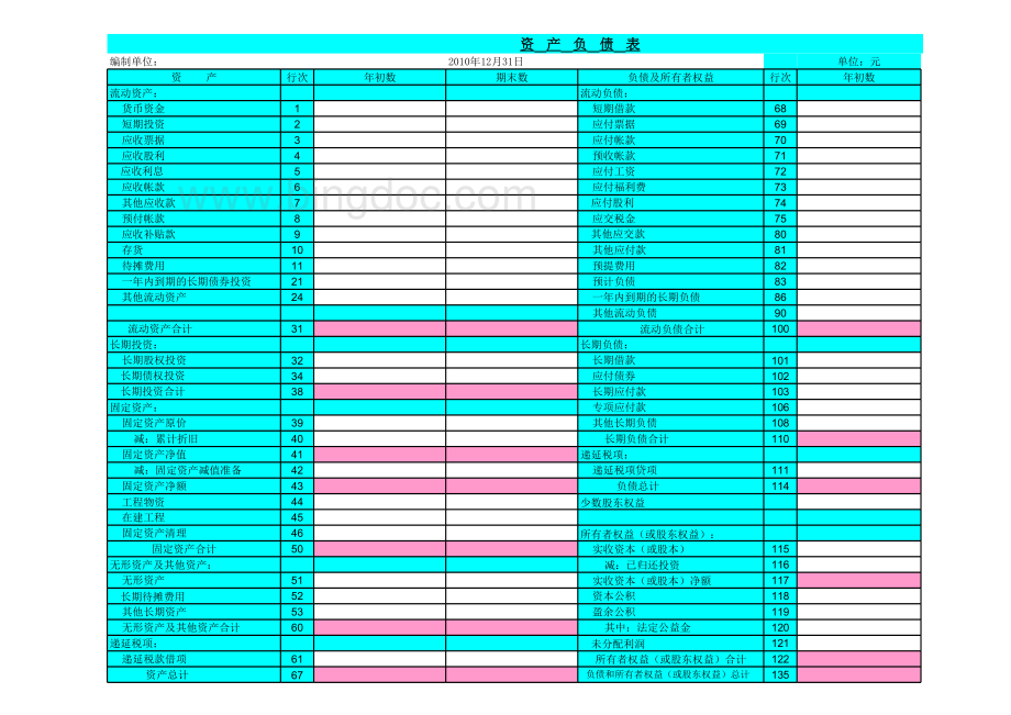 现金流量表(自动生成)模板表格推荐下载.xlsx_第3页