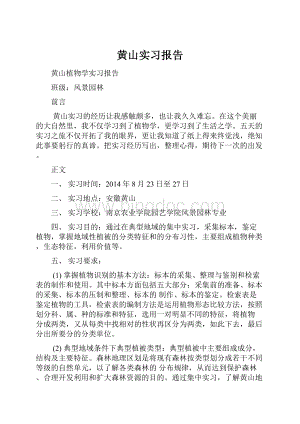 黄山实习报告Word文件下载.docx