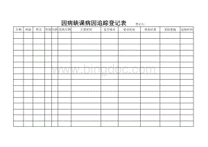 因病缺课病因追踪登记表表格文件下载.xls