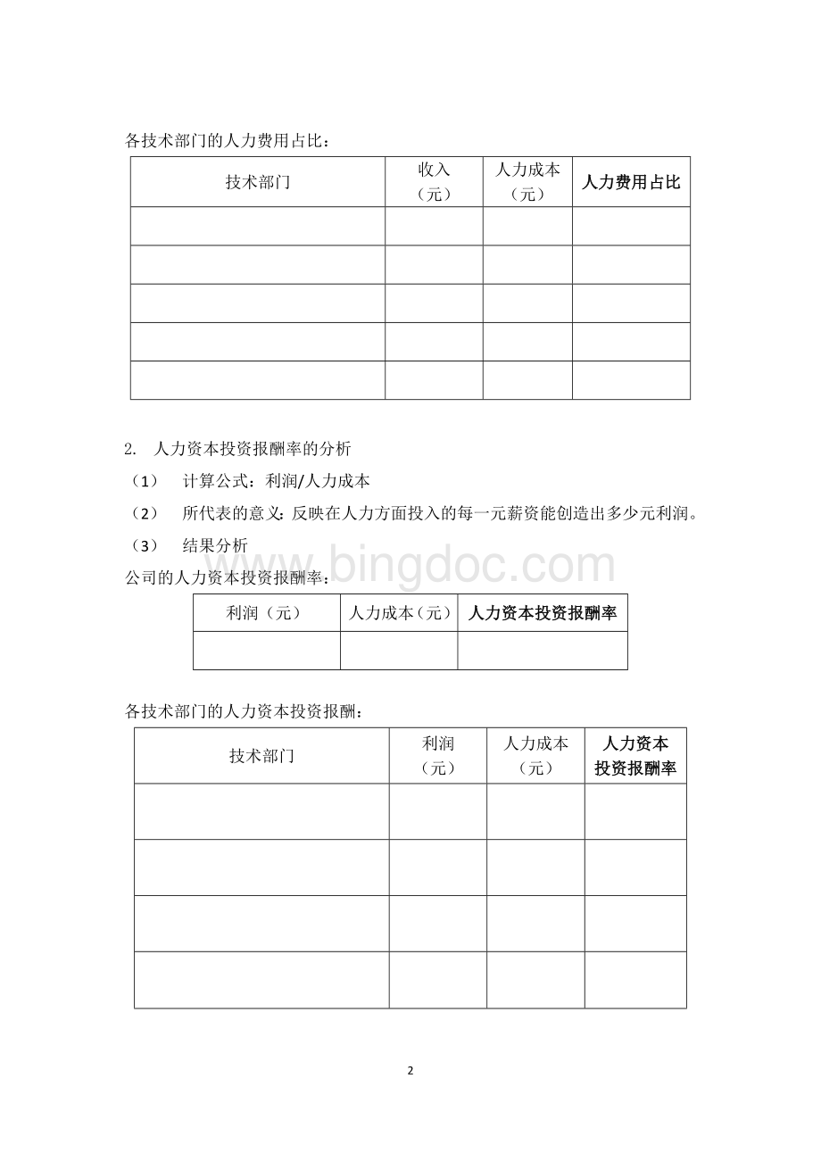 年度人力资源成本分析报告.doc_第2页