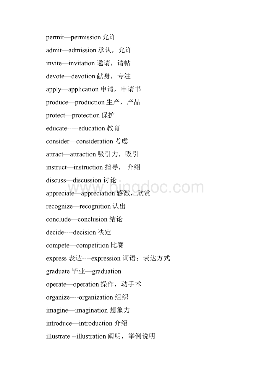 高中英语词性转换常见词汇解析Word文档格式.docx_第2页