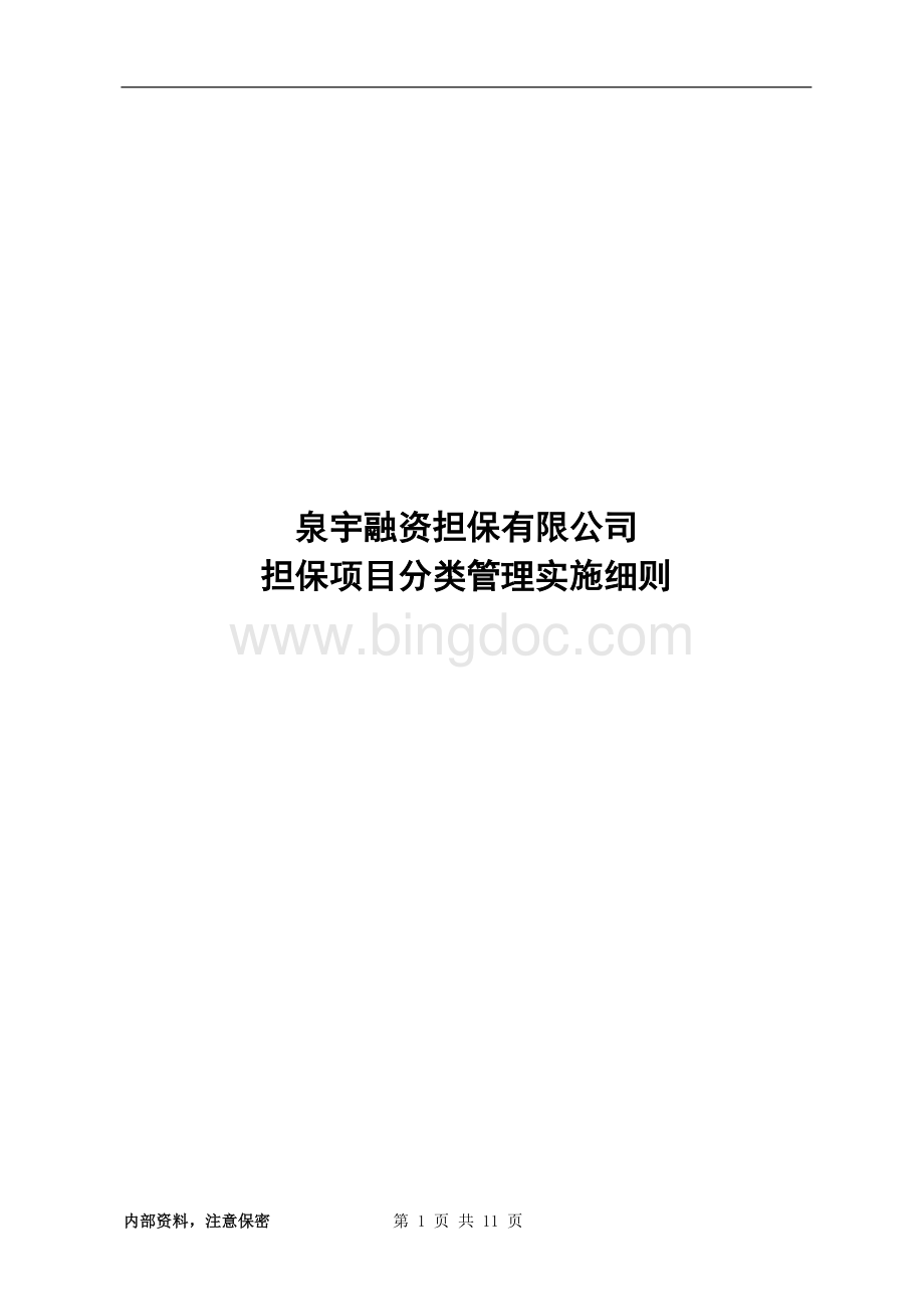 担保项目分类管理实施细则Word格式.doc_第1页