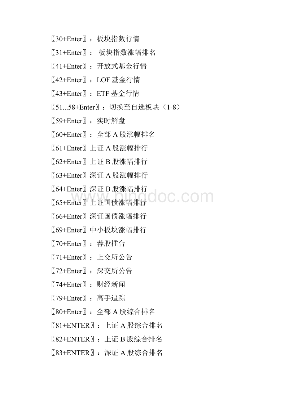 股票同花顺软件快捷键分类Word文档格式.docx_第3页
