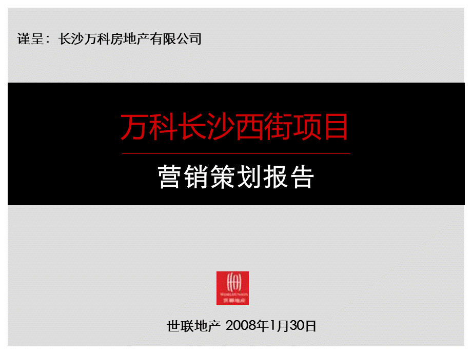 万科-世联-长沙西街商业项目营销策划报告2008年-169PPT.ppt