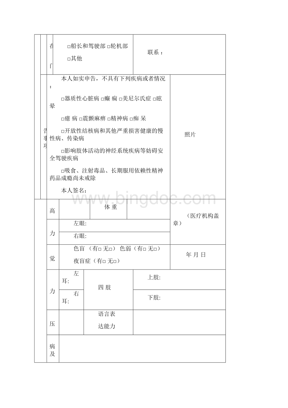 内河船舶船员体检表最新文档.docx_第2页