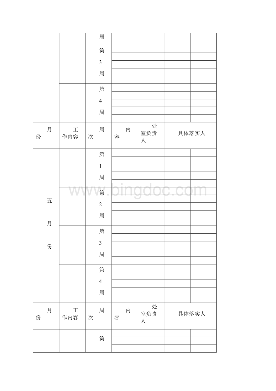 陕西艺术职业学院上学期各处室工作计划进程一览表.docx_第2页