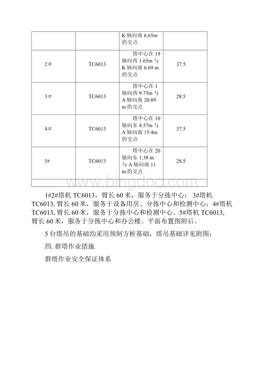 群塔作业防碰撞措施及应急预案Word文档格式.docx_第3页