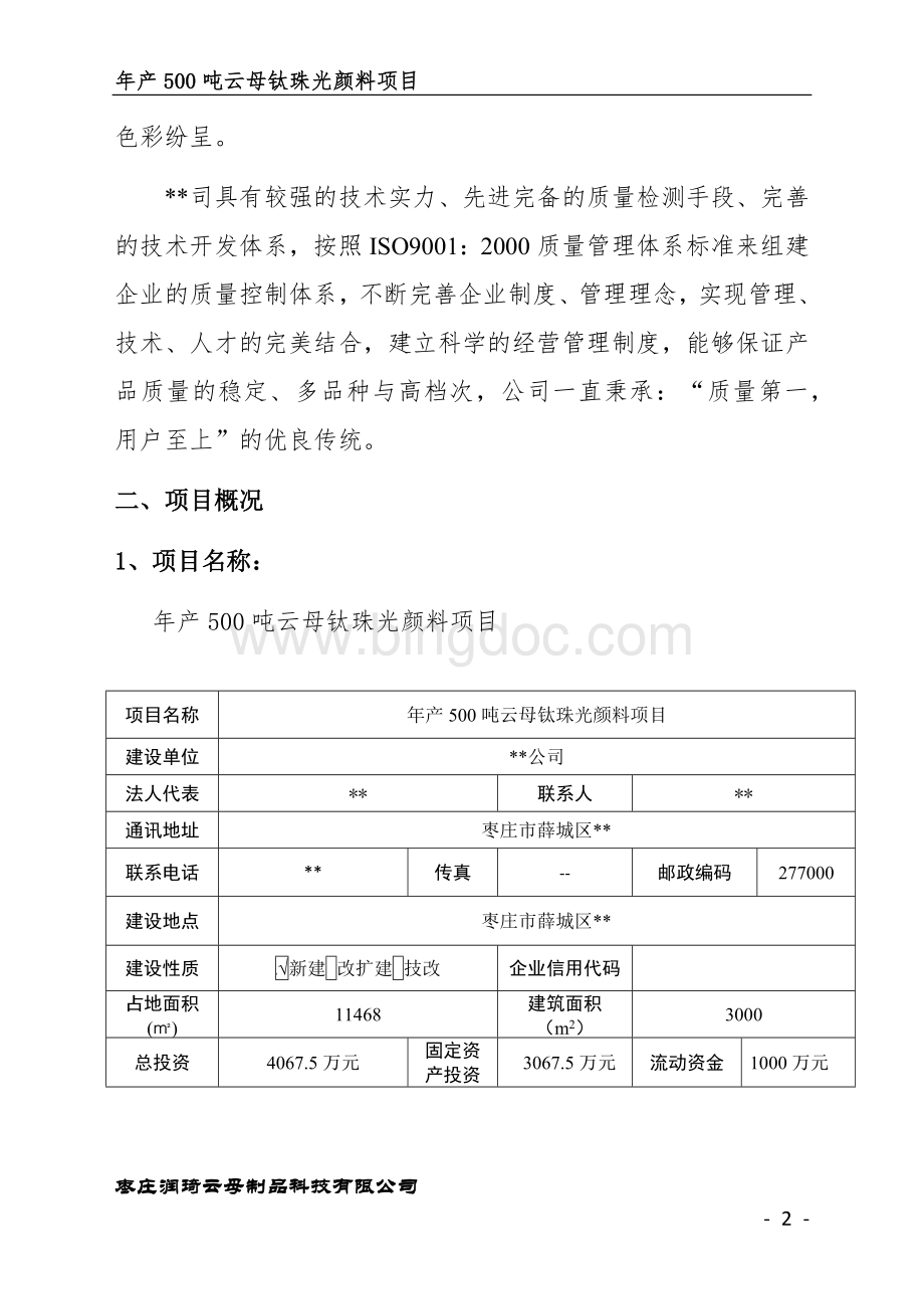 年产500吨云母钛珠光颜料项目建议书.docx_第2页