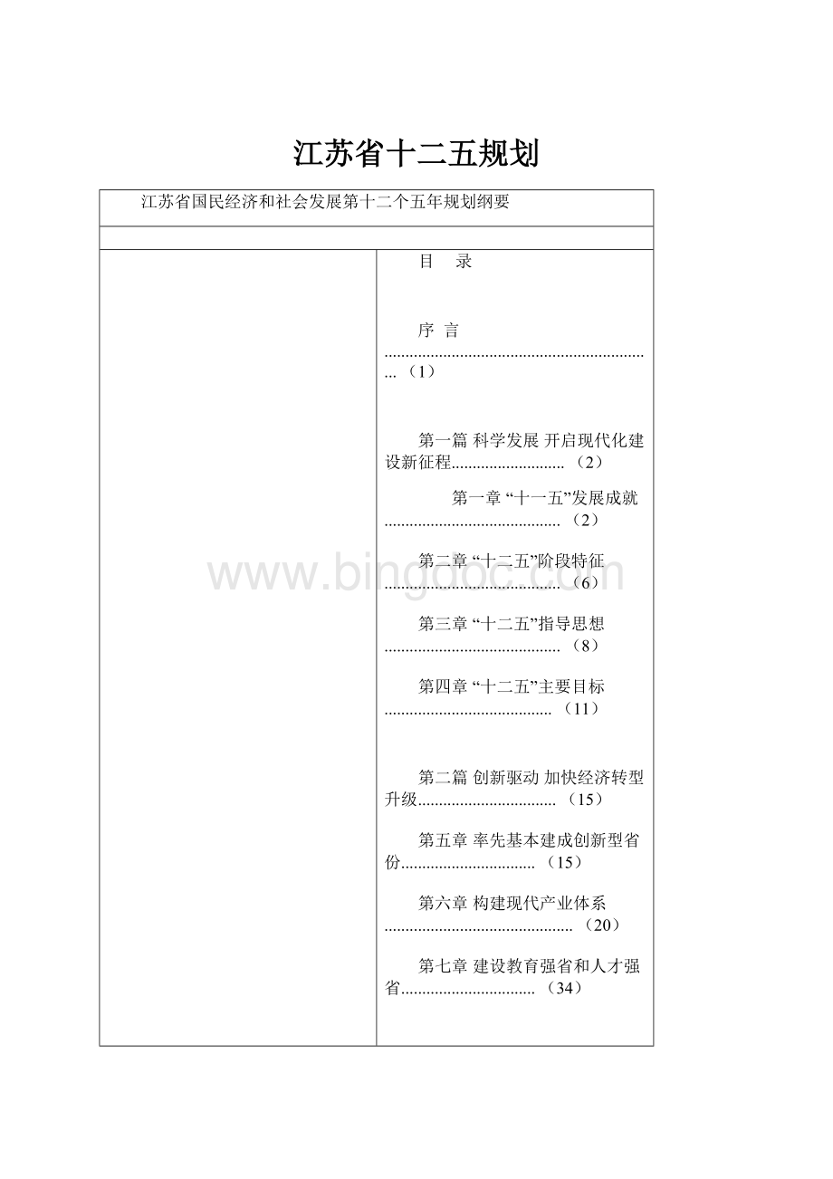 江苏省十二五规划Word文档格式.docx