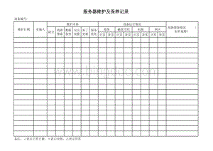 服务器维护保养记录.xls