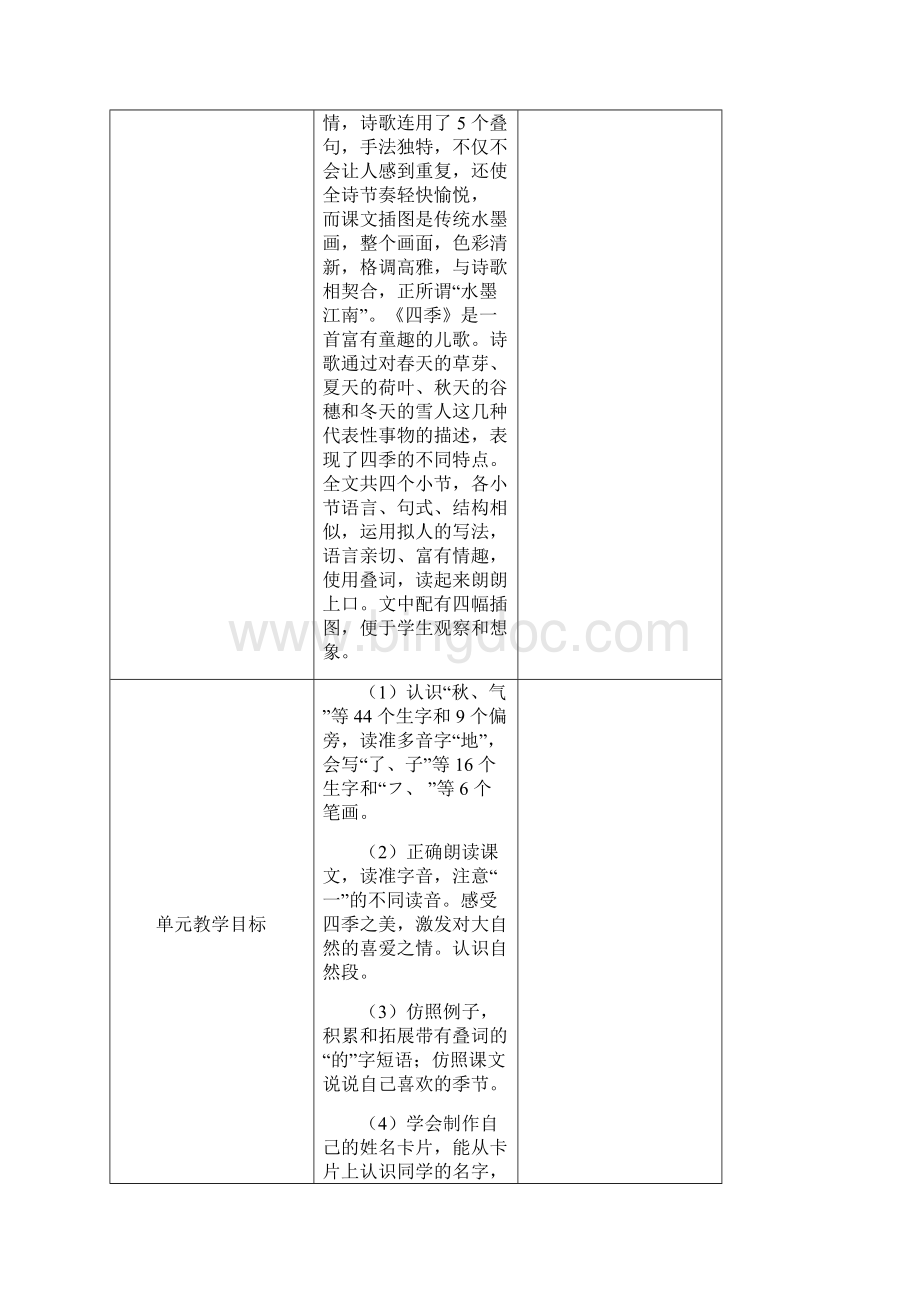 新统编部编版小学语文一年级上册语文第四单元集体备课教案Word文档下载推荐.docx_第2页