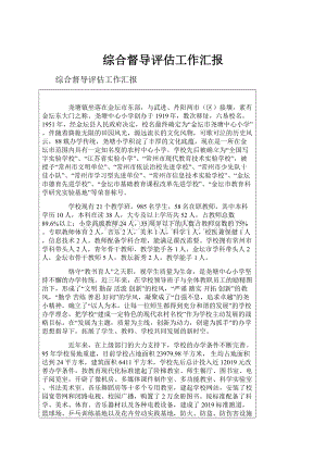 综合督导评估工作汇报Word文件下载.docx