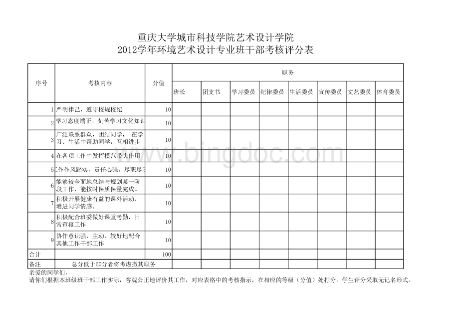 班干部考核表2.xlsx