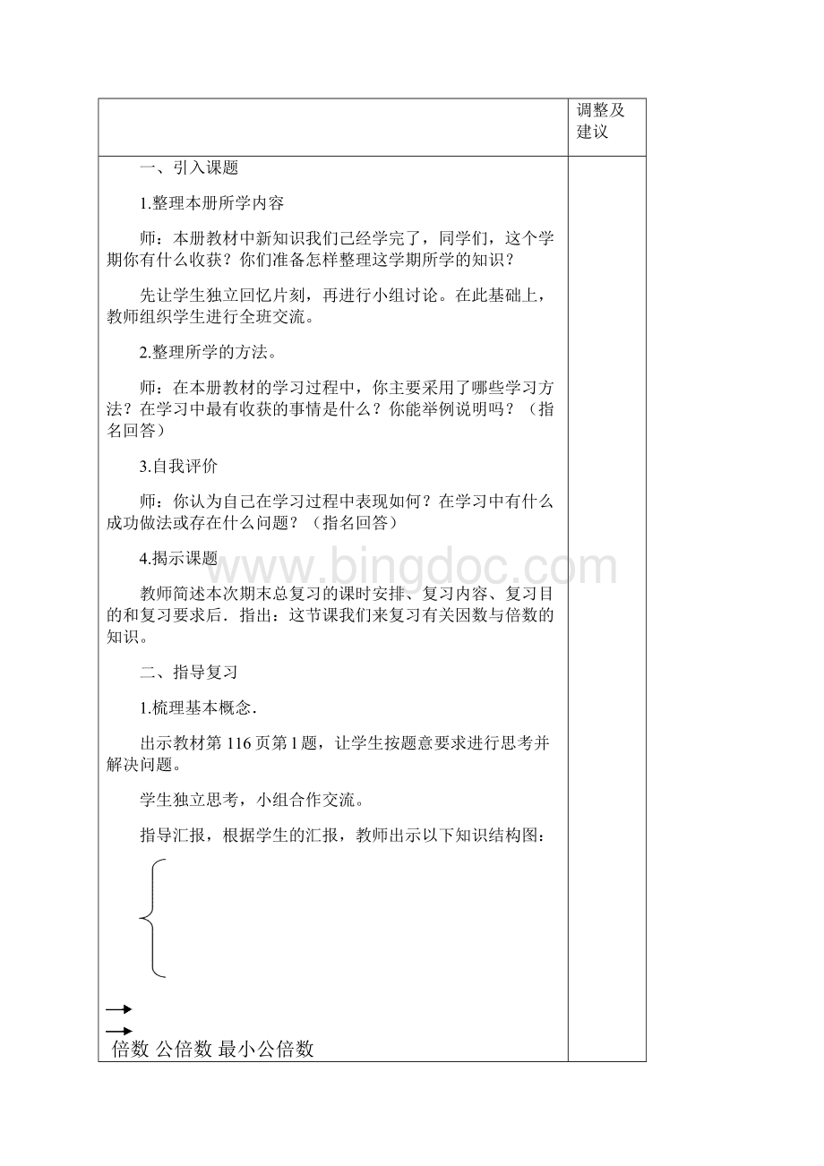 春人教版数学五下第九单元《总复习》word单元教案5课时精品教案Word下载.docx_第2页