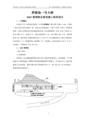 养殖场一号大桥施工组织设计(T梁预制).doc