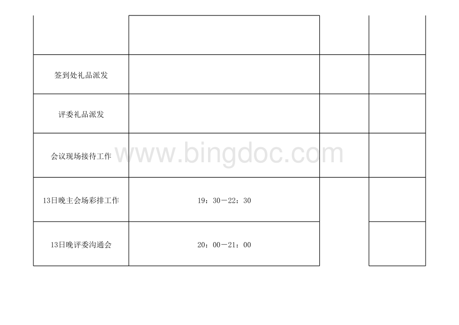 会议会务分工表模板.xls_第3页