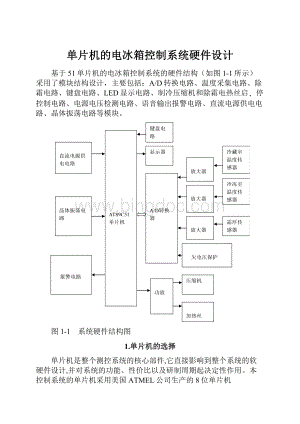 单片机的电冰箱控制系统硬件设计.docx