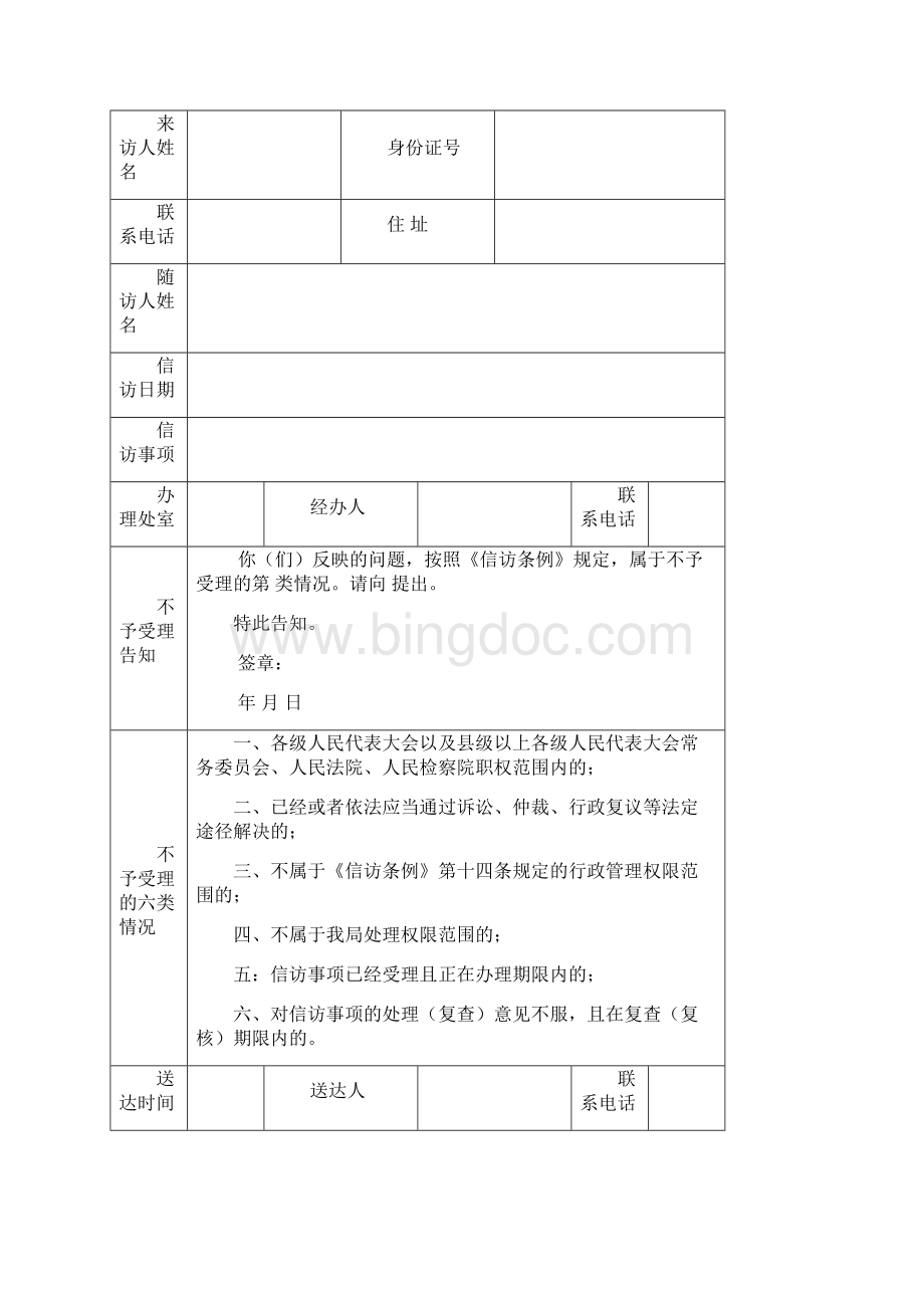 信访事项程序性受理告知书模板.docx_第3页