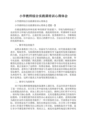 小学教师综合实践课培训心得体会.docx