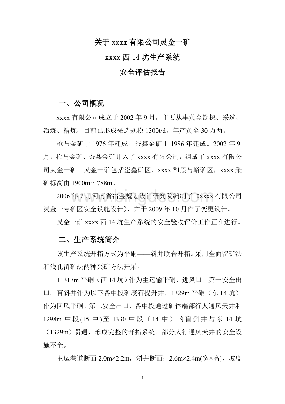 矿区风险评估报告Word文档下载推荐.doc