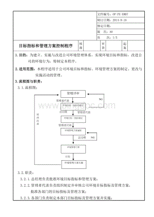 OP-PE-EM07目标指标和管理方案控制程序Word格式文档下载.doc