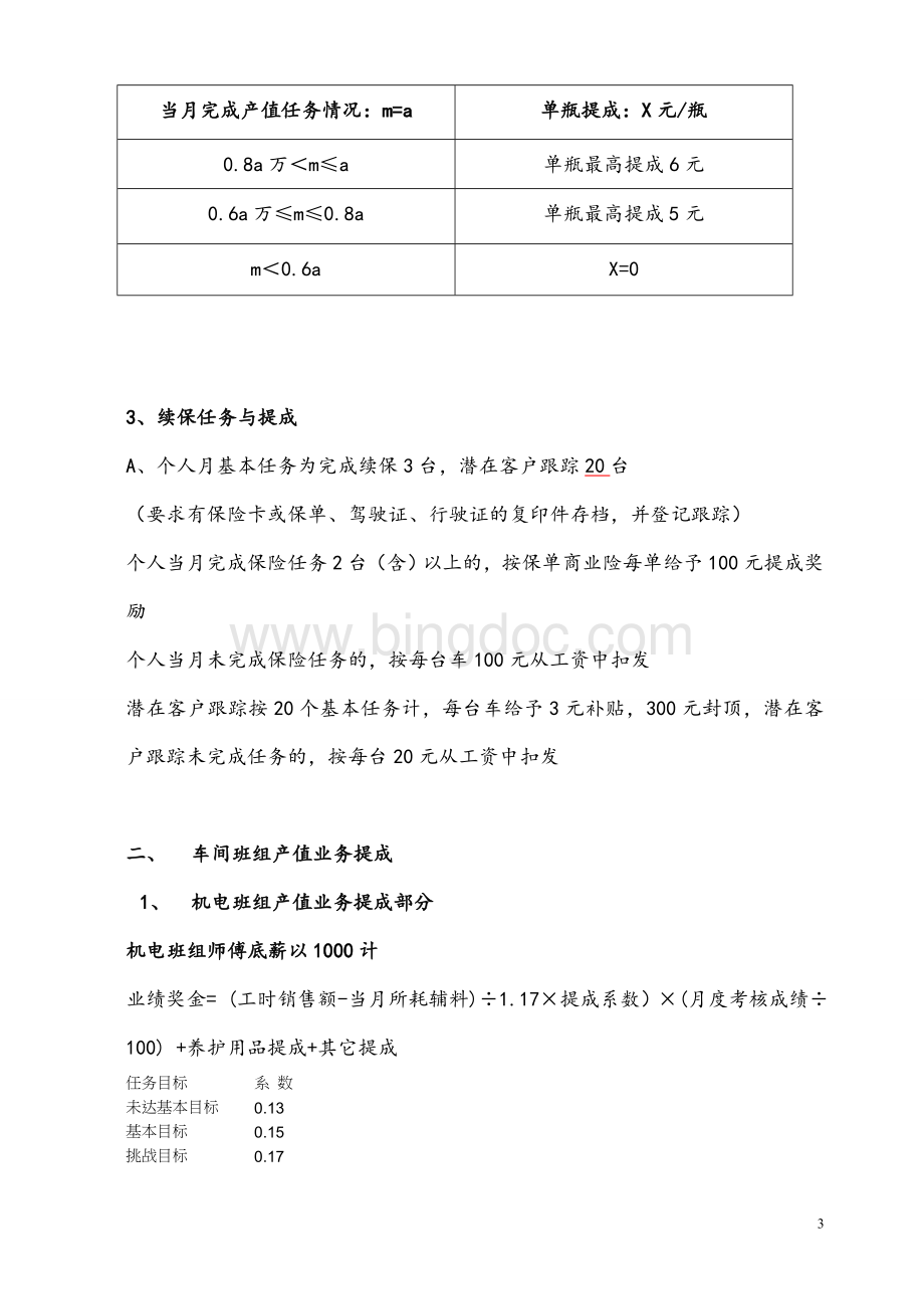 汽车4S店售后工资绩效考核方案Word格式文档下载.doc_第3页