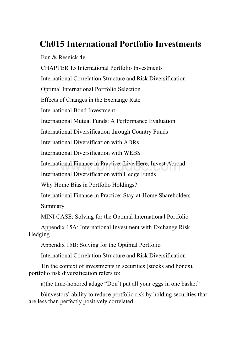 Ch015 International Portfolio Investments.docx_第1页