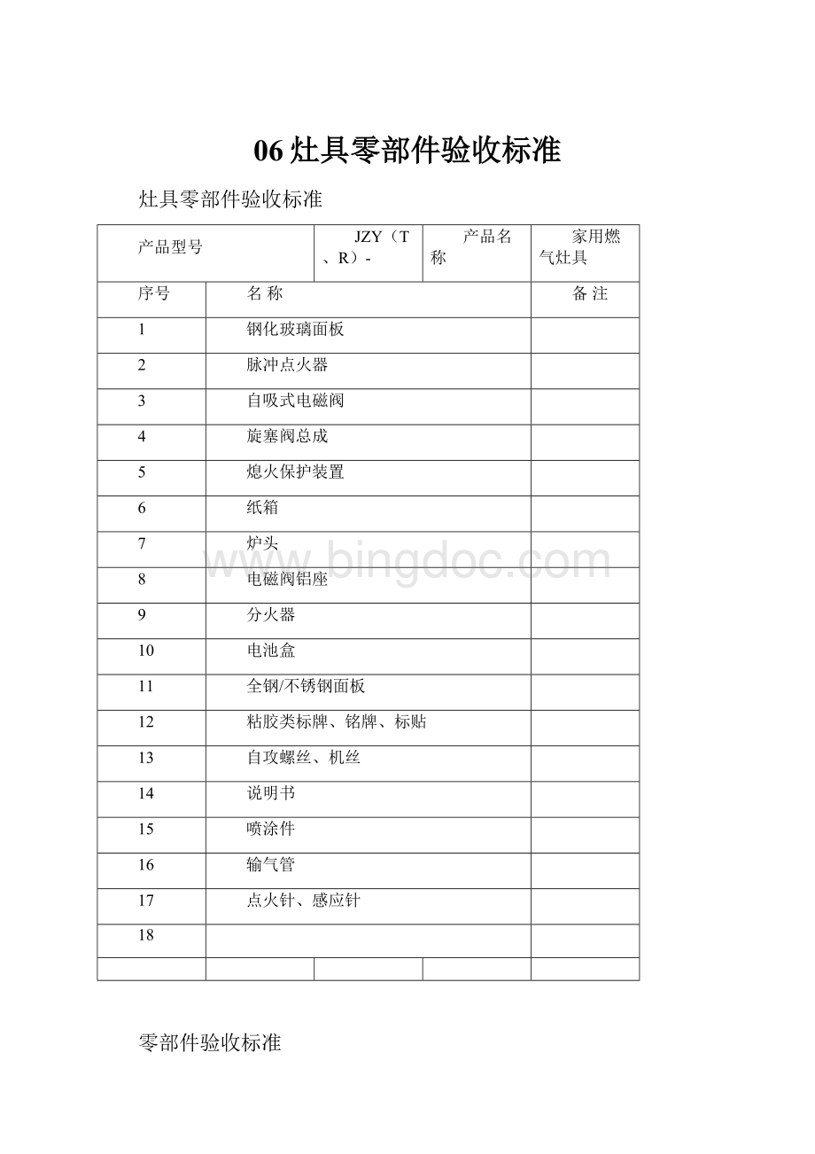 06灶具零部件验收标准.docx