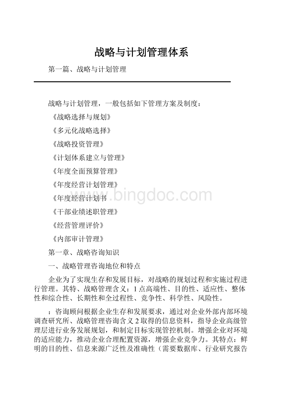 战略与计划管理体系Word格式文档下载.docx_第1页