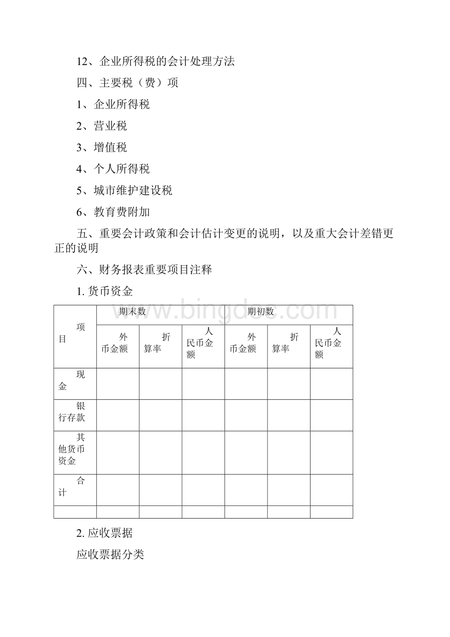 年度财务报表附注模板Word文件下载.docx_第2页