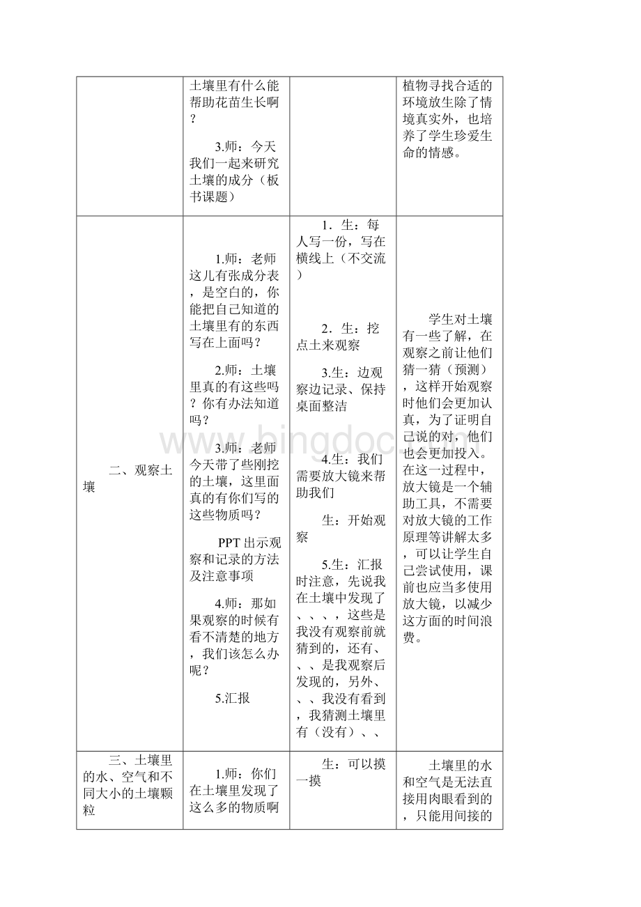 苏教版小学科学三年级上册土壤的成分教案教学设计Word下载.docx_第3页