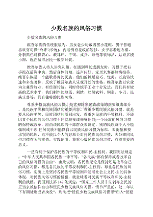 少数名族的风俗习惯.docx