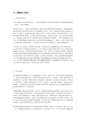 大二暑假实习报告Word格式文档下载.doc