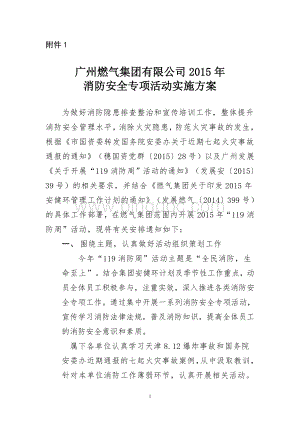 某公司消防安全专项活动方案Word格式文档下载.doc