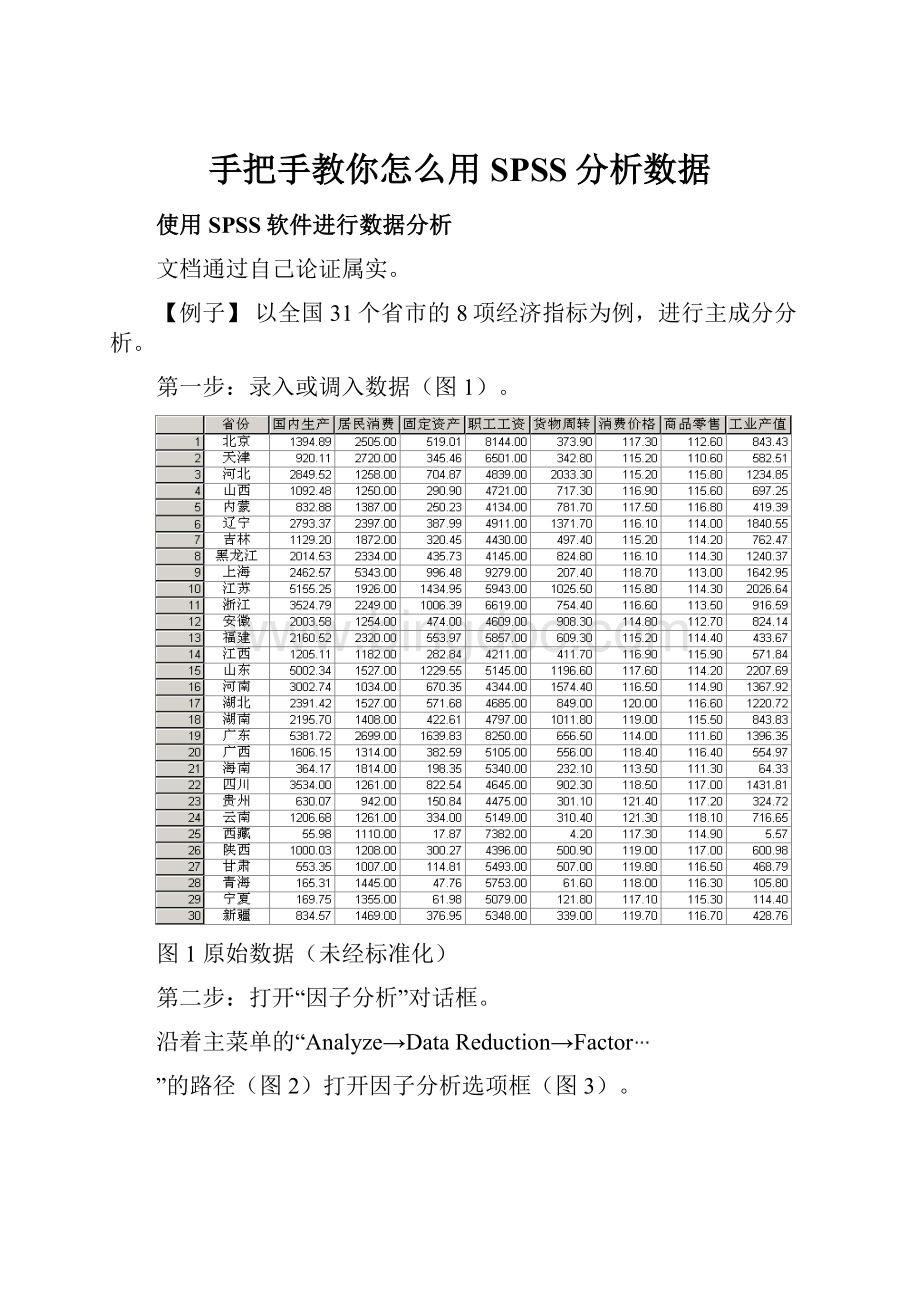 手把手教你怎么用SPSS分析数据Word格式文档下载.docx