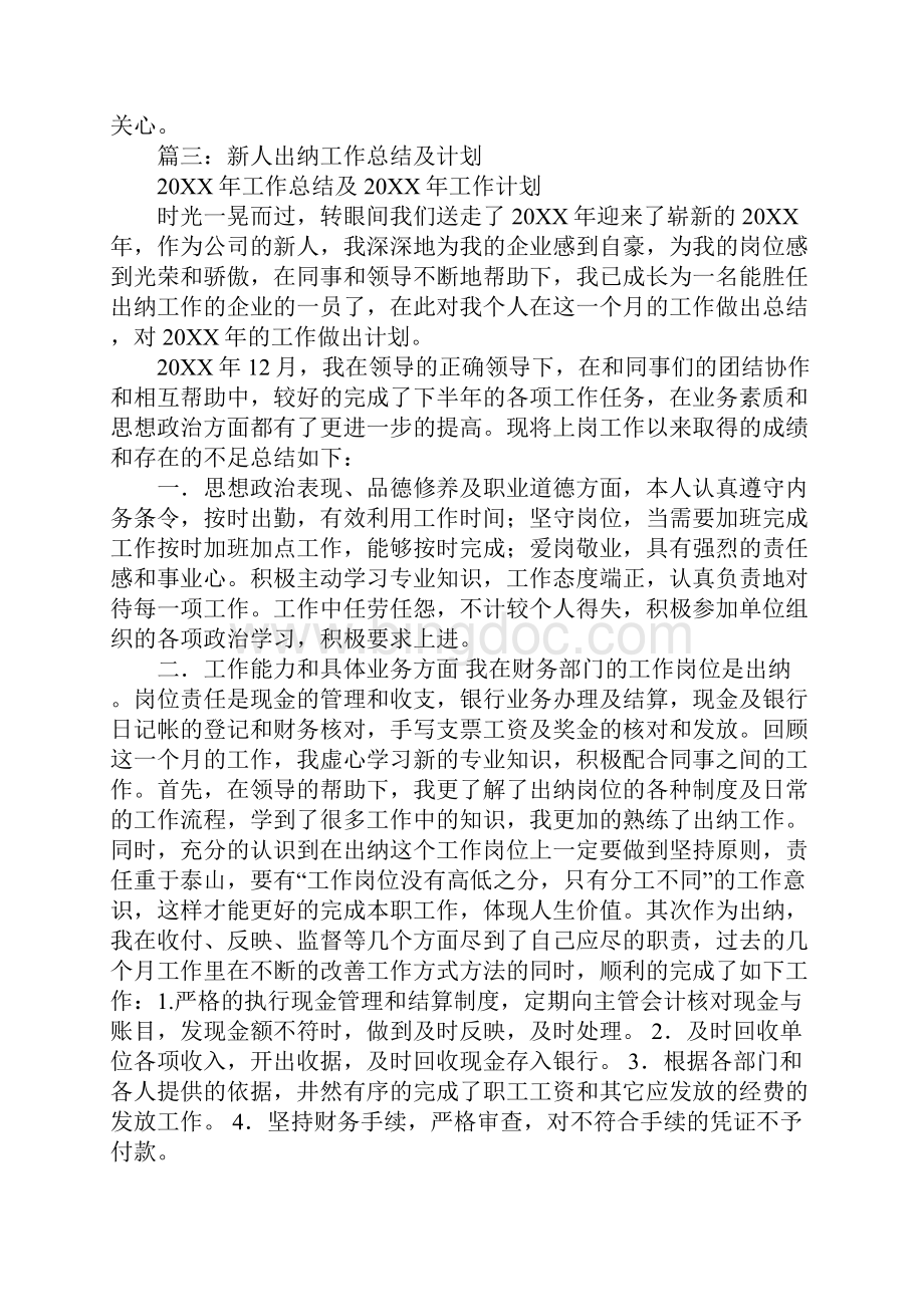 出纳新员工工作总结.docx_第3页