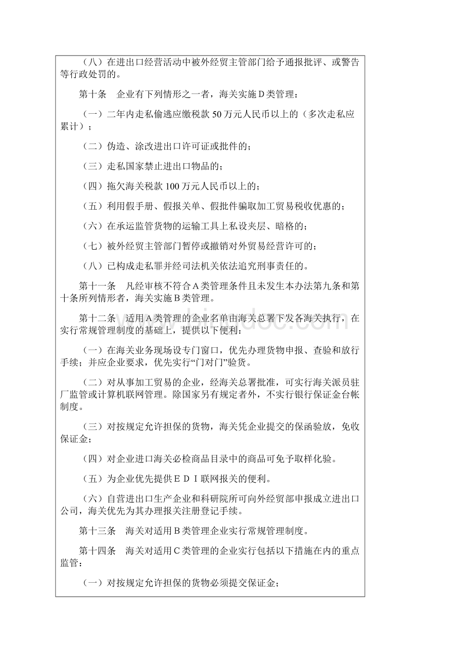 中华人民共和国海关对企业实施分类管理办法.docx_第3页